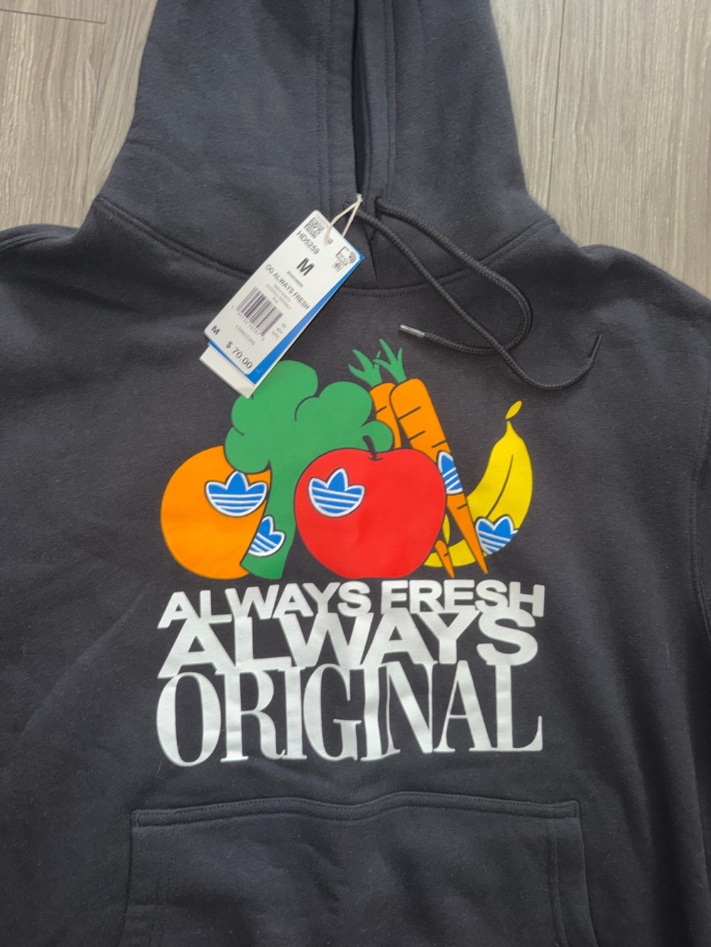 NWT MEN'S ADIDAS ORIGINALS OG ALWAYS FRESH TREFOIL HOODIE Medium - Picture 2 of 9
